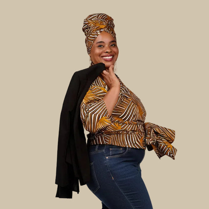 The Amara Wrap Top