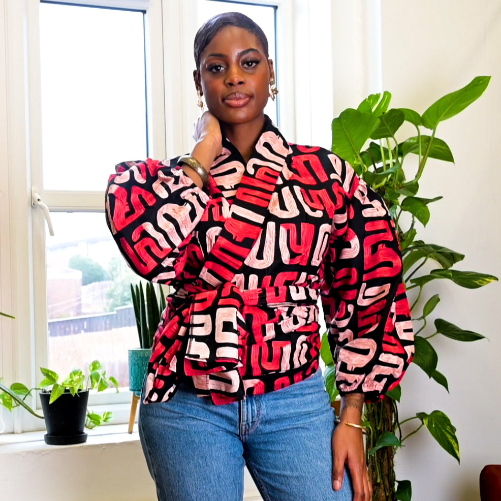 The Amara Wrap Top