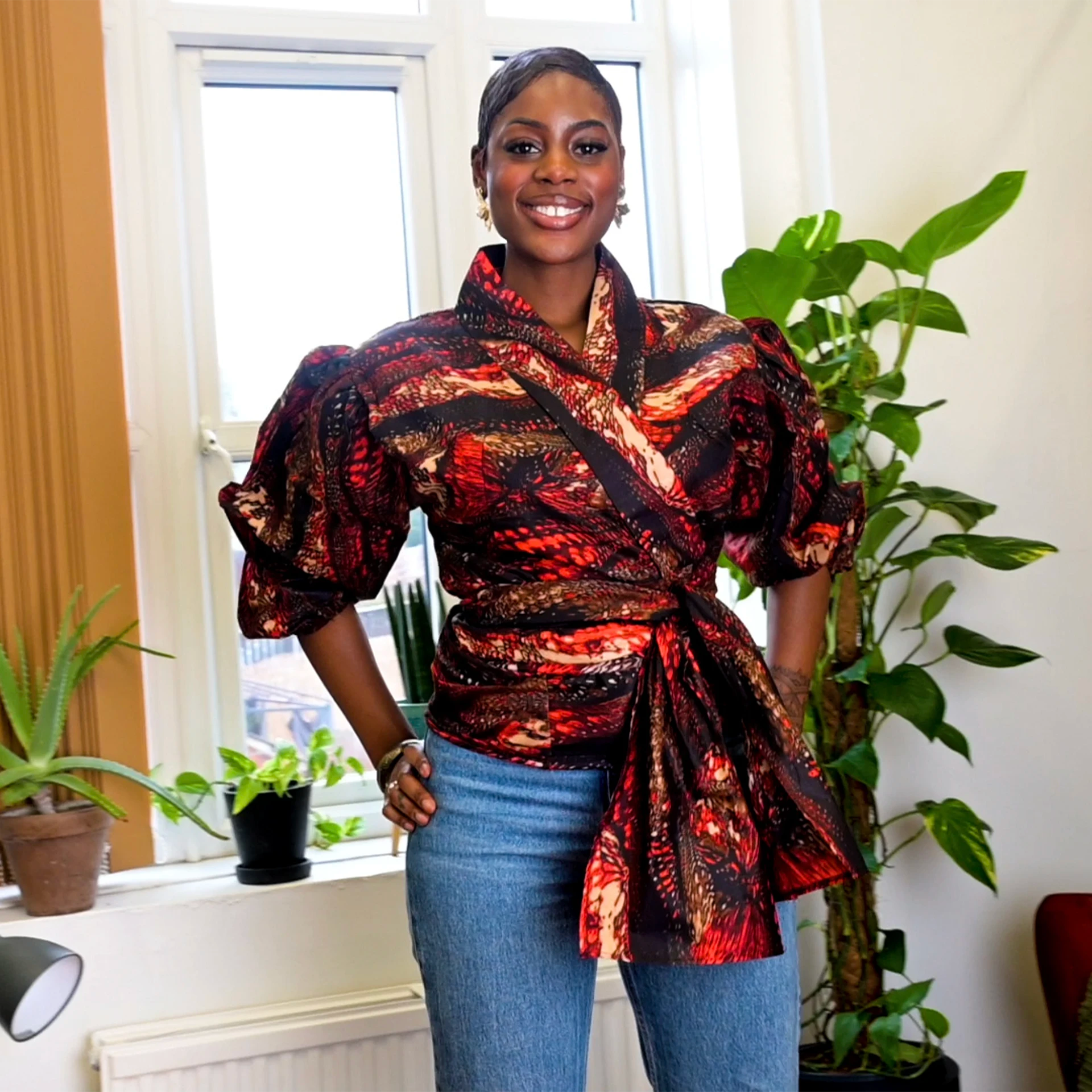 The Abiola Wrap Top