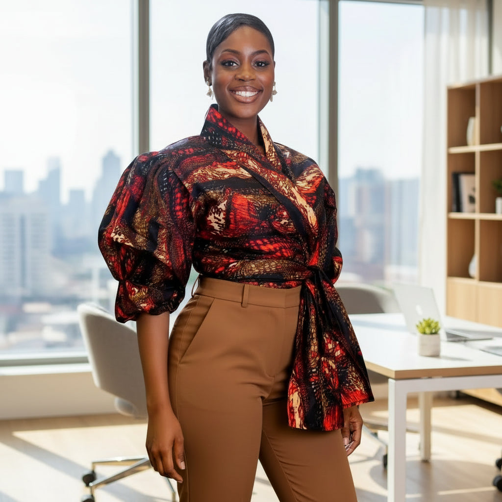 The Abiola Wrap Top