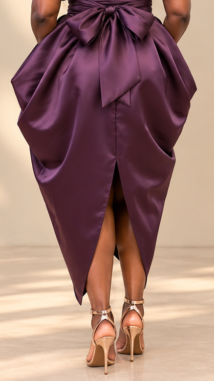The Mali Dress Aubergine