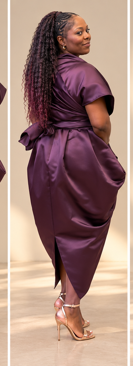 The Mali Dress Aubergine