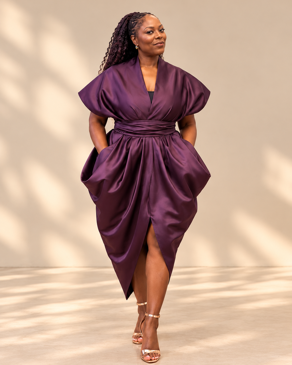 The Mali Dress Aubergine
