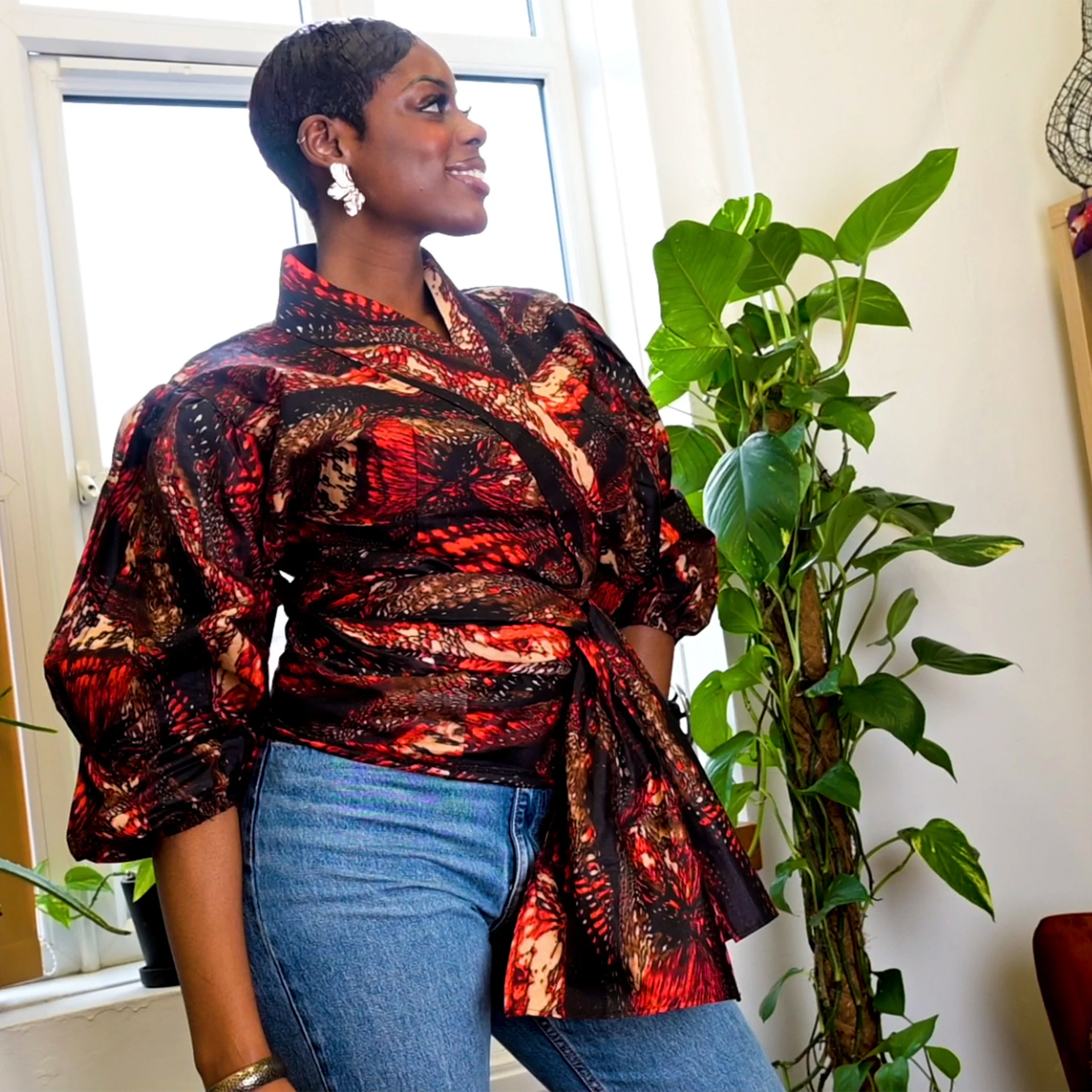 The Abiola Wrap Top