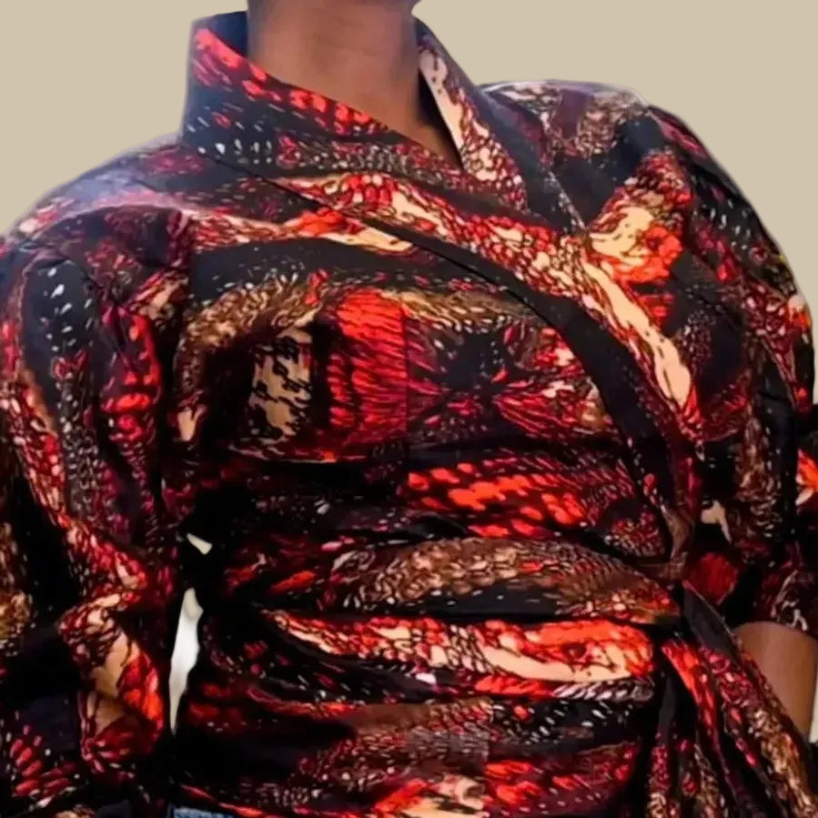 The Abiola Wrap Top